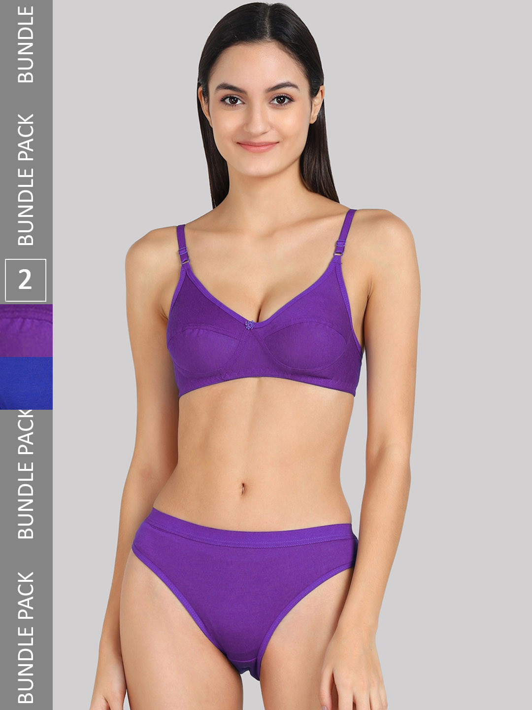 PIBU Pack Of 2 Mid-Rise Cotton Lingerie Set F_A-Ruchii-Set_Blue,Purple_30