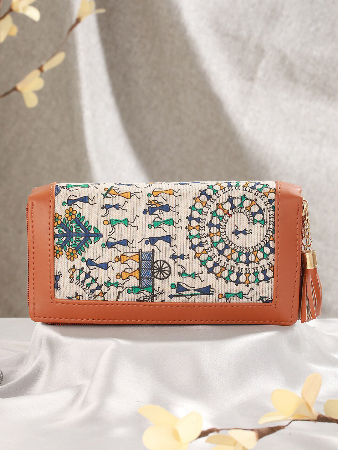 Jazz and Sizzle Women Ethnic Motifs Printed Zip Around Wallet