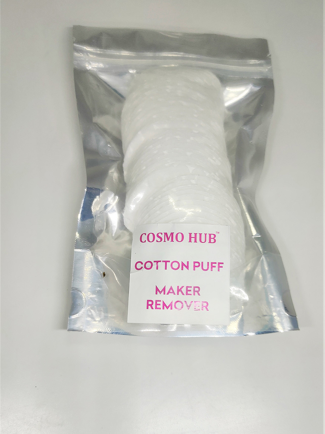COSMO HUB Pure Cotton Puffs Makeup Remover - 50 pcs