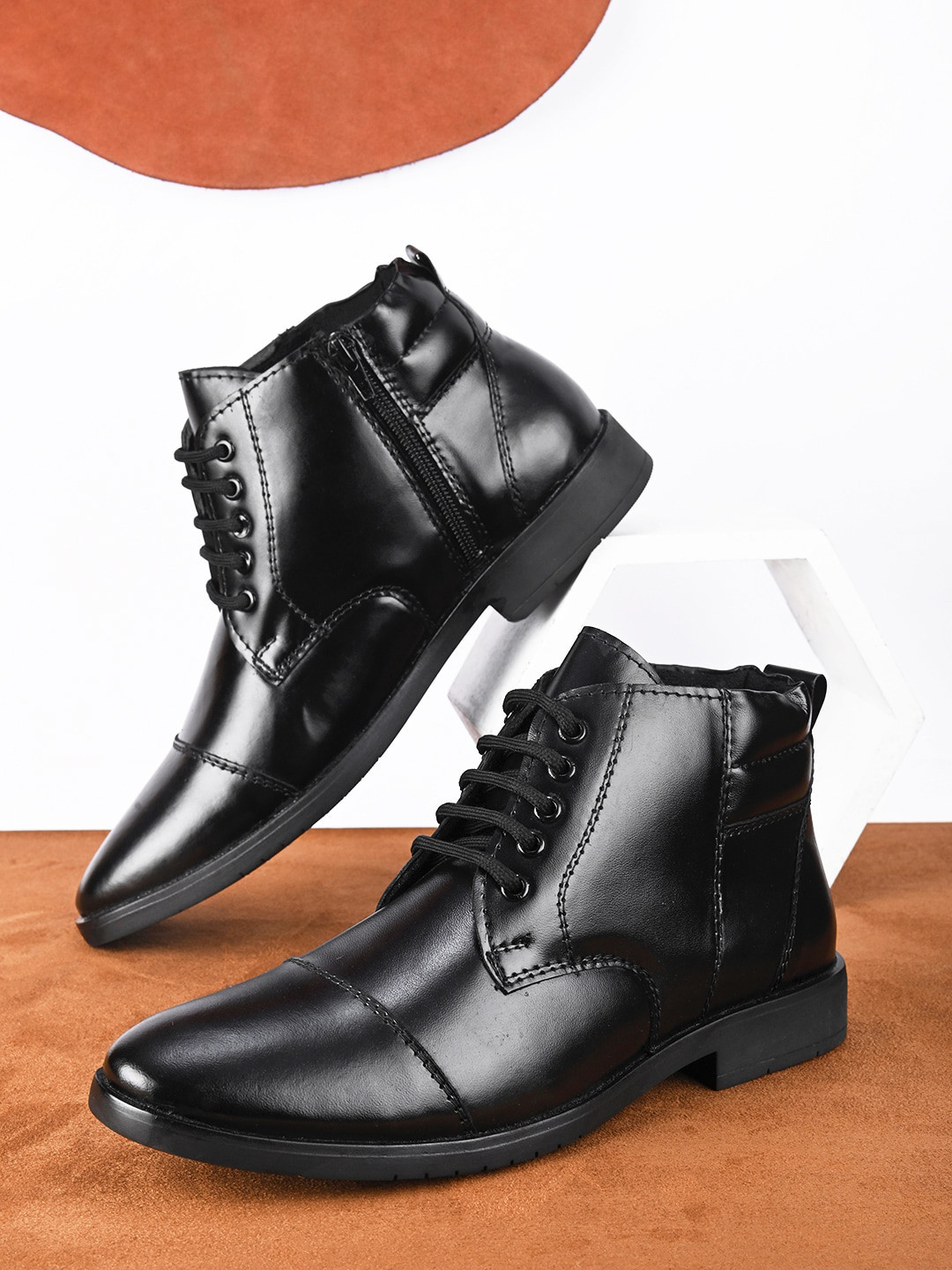 Fashion Victim Men Leather Mid-Top Regular Boots