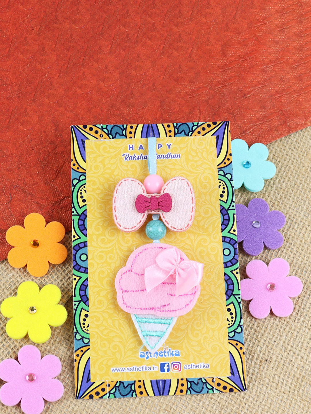 Asthetika Girls Ice Cream Charm Lumba Rakhi