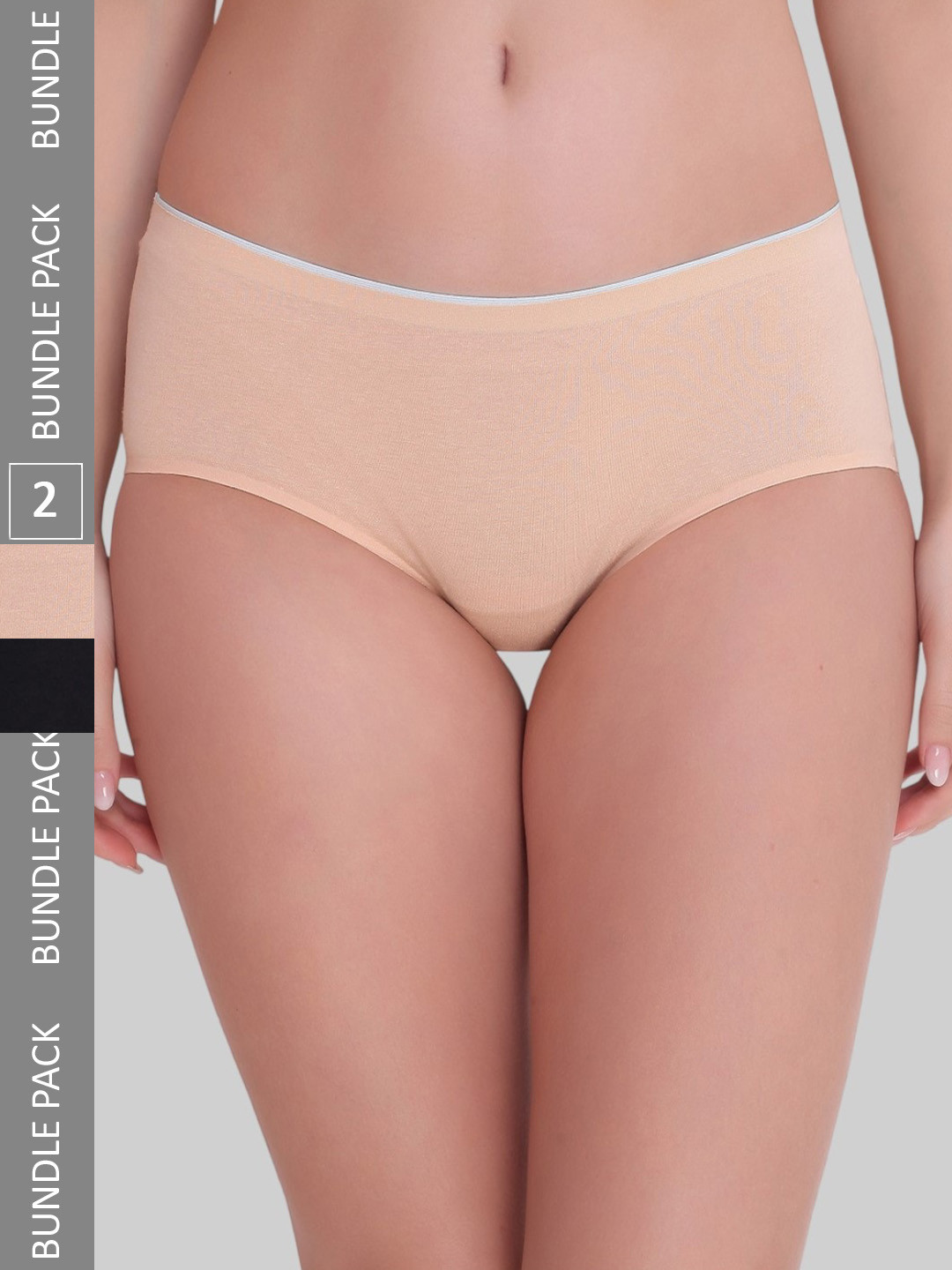 PLUMBURY Women Pack of 2 Cotton Mid-Rise Briefs PLPANTY918ABL/BGM