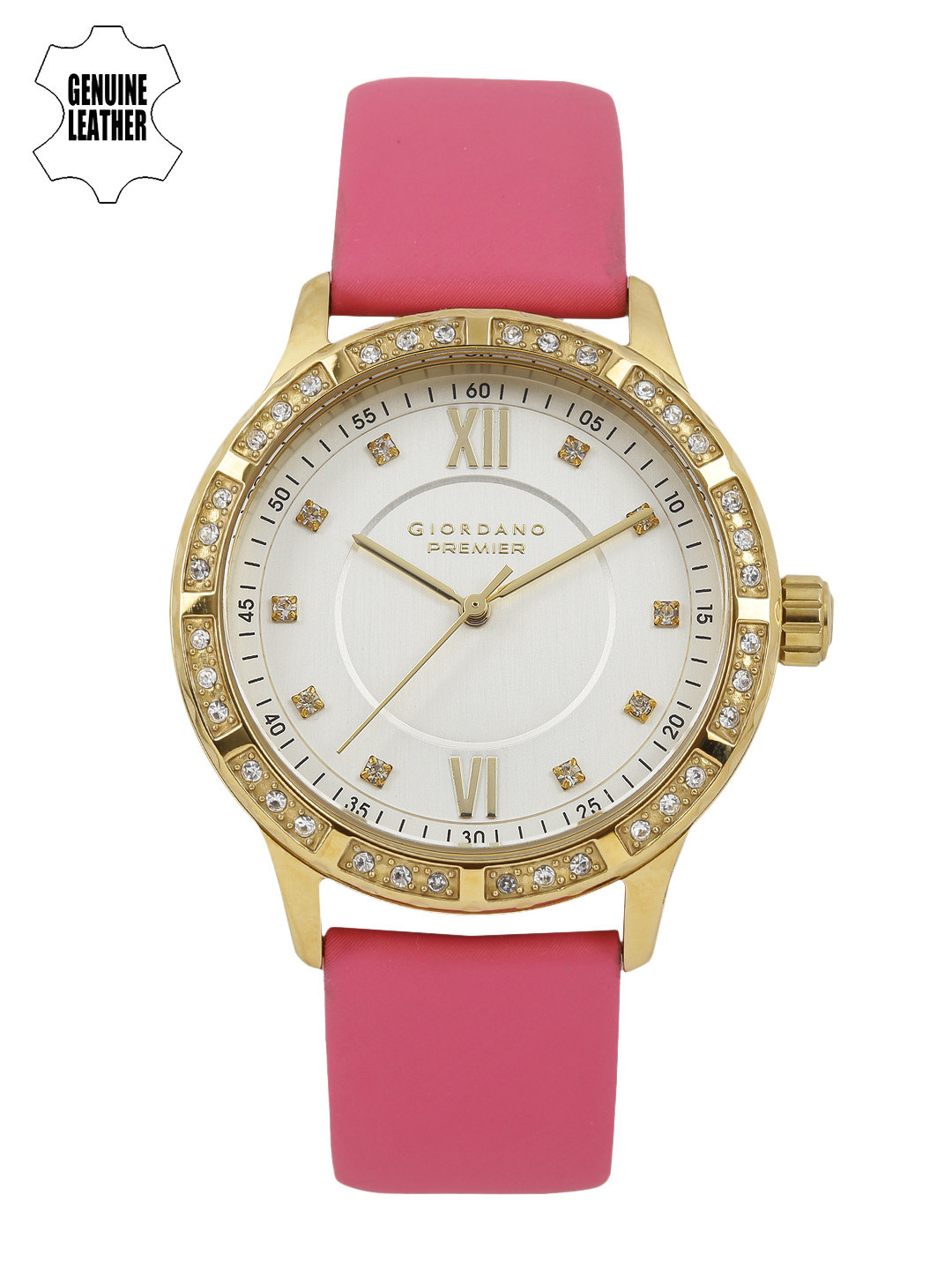 GIORDANO Women Off-White Embellished Analogue Watch P2026-03