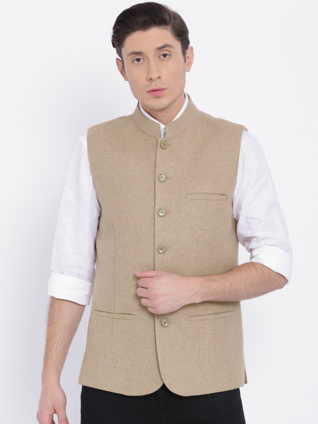 beige colour nehru jacket