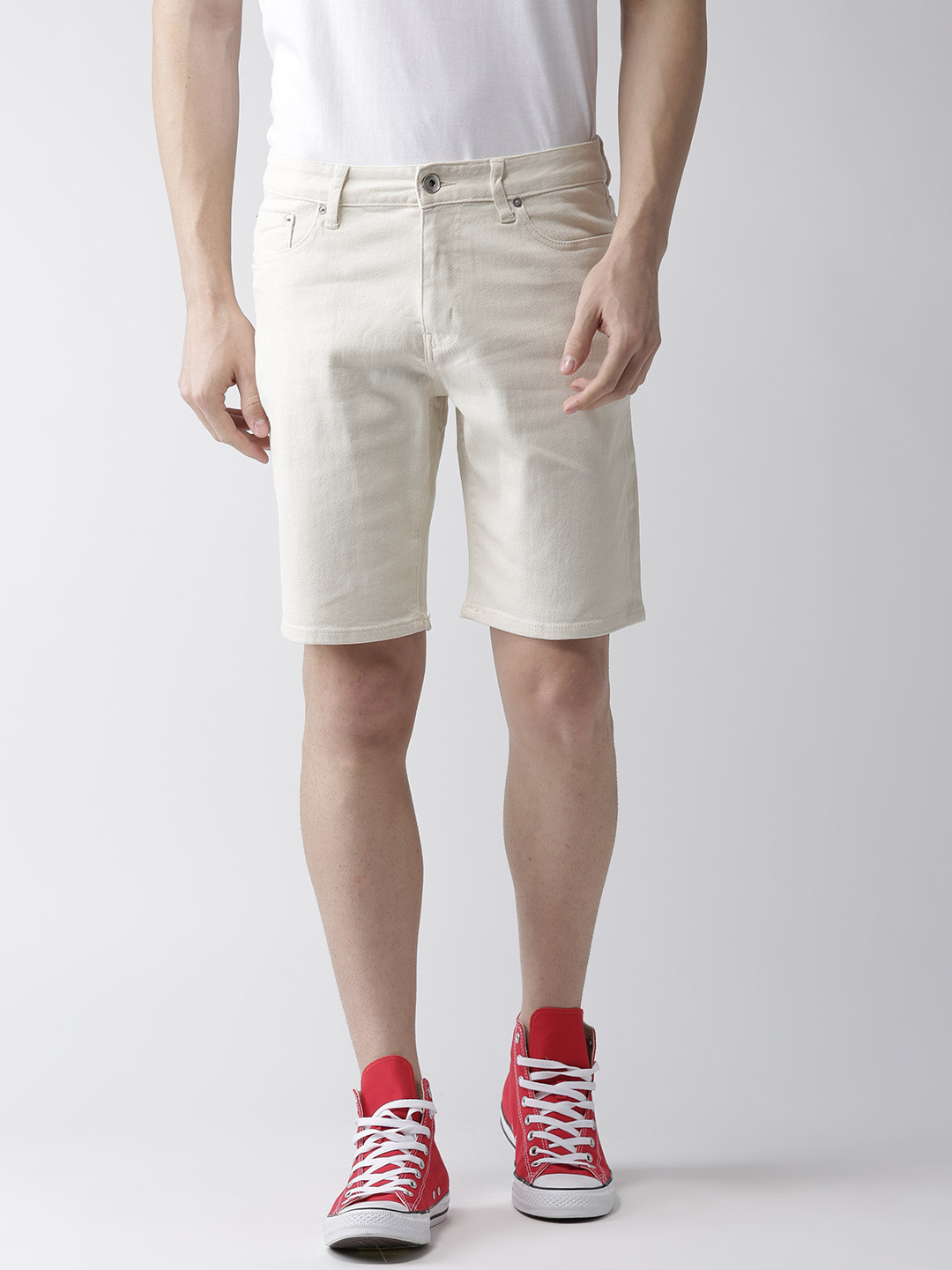 Solid Denim Shorts - Shorts for Men 