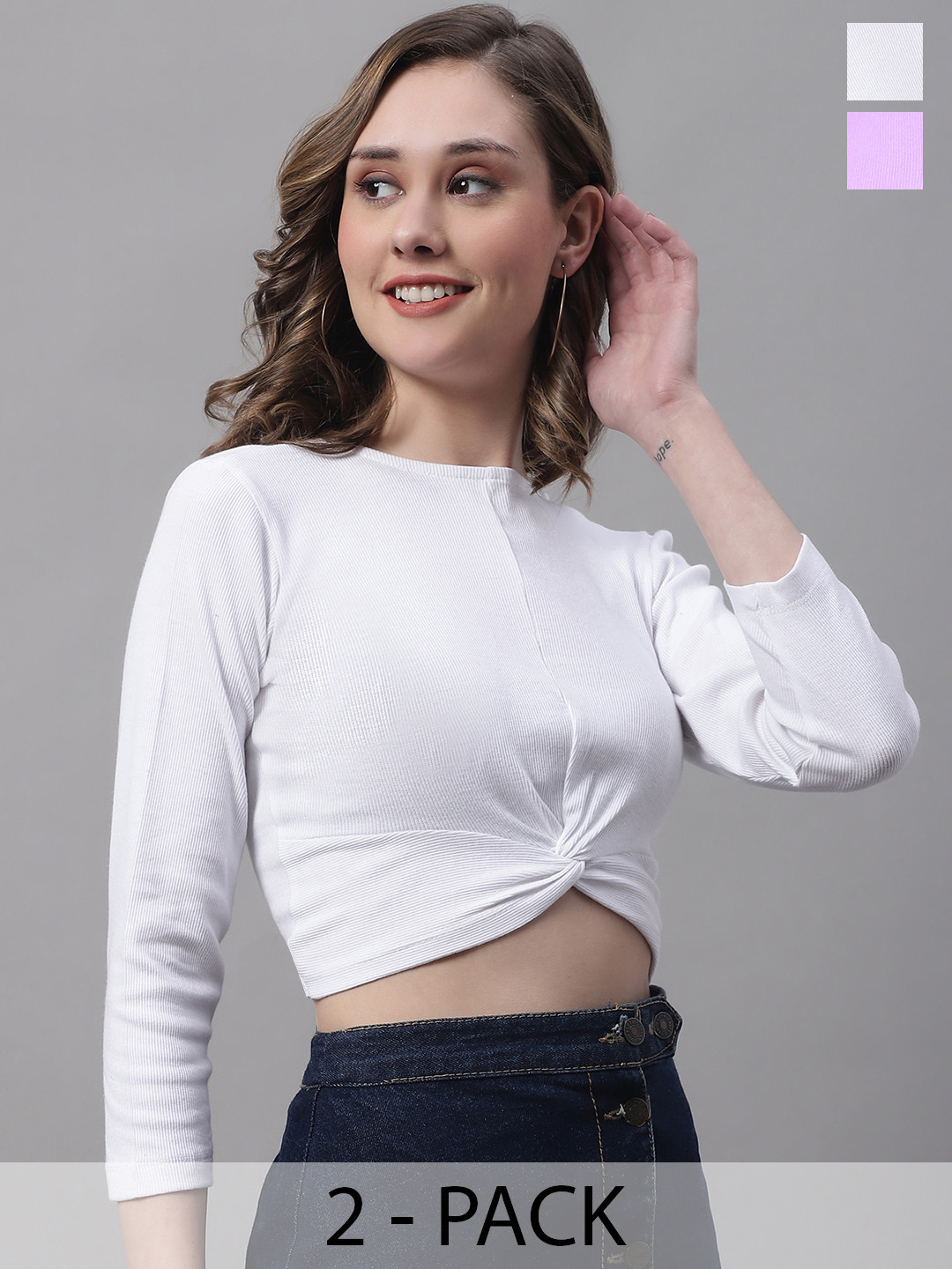 FBAR White Cotton Crop Top
