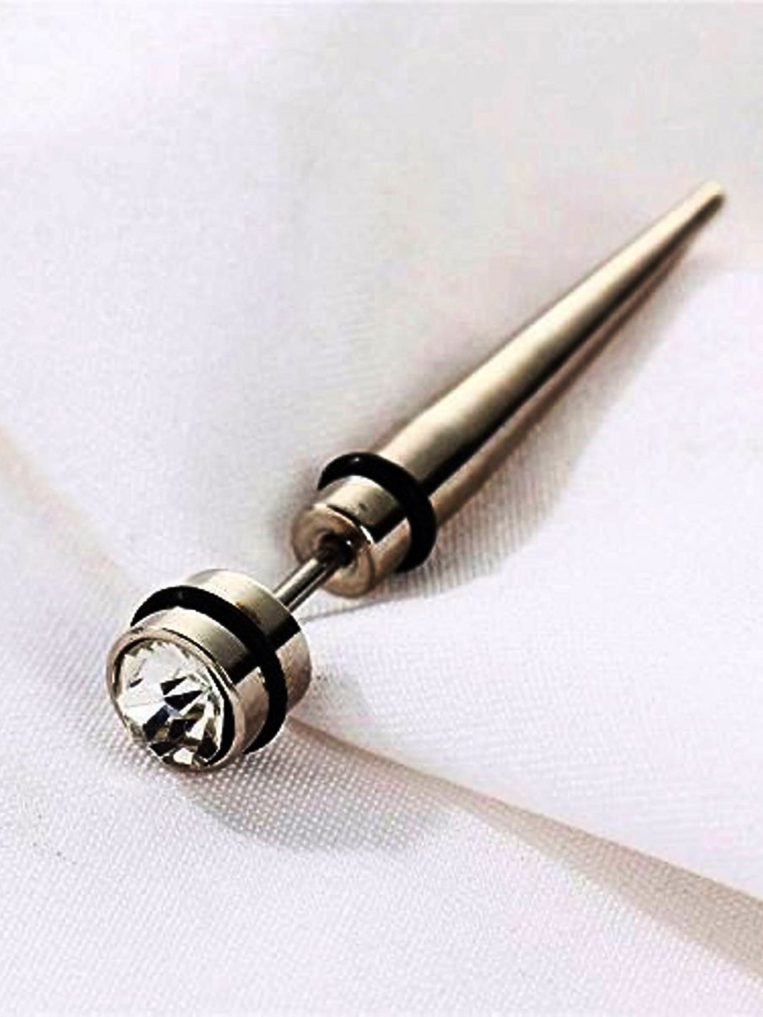 MEENAZ Men Silver-Plated Contemporary Studs Earring