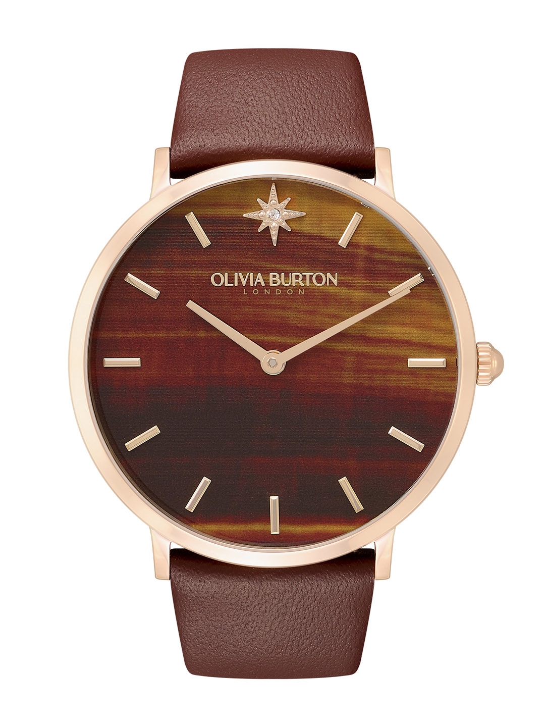 Buy OLIVIA BURTON LONDON Women Textured Dial Leather Strap