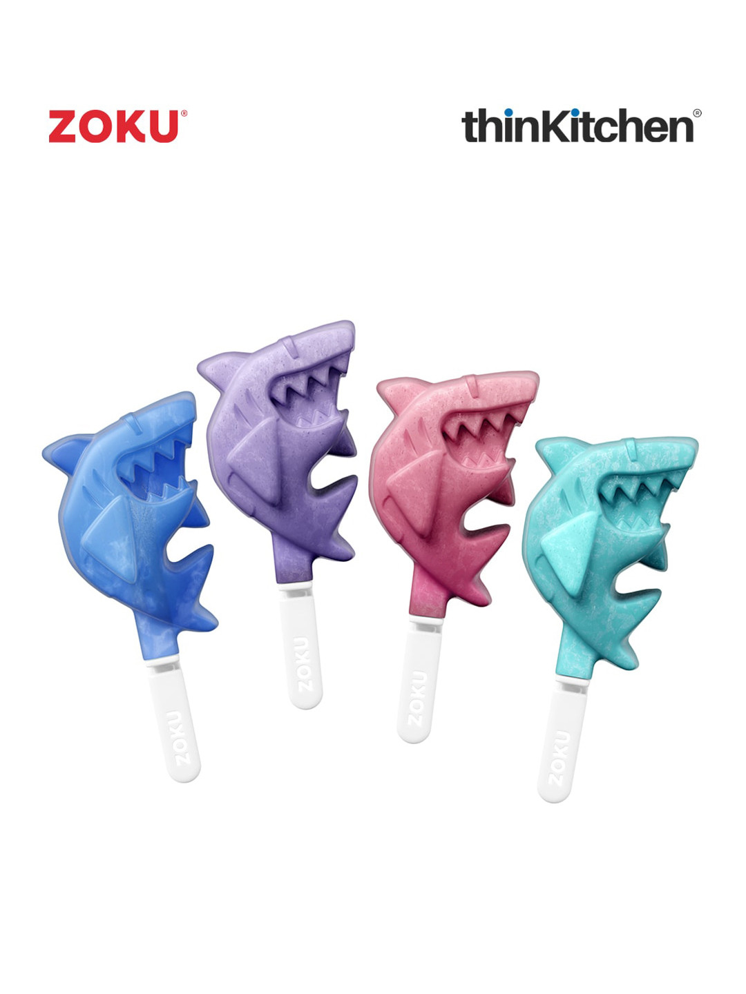 ZOKU Blue Shark Plastic Ice Pop Mould
