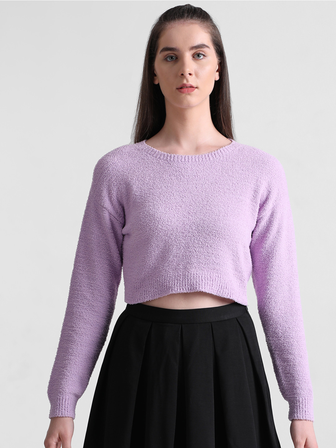 ONLY Onlsoft Ls O-Neck Cc Knt Long Sleeves Crop Pullover