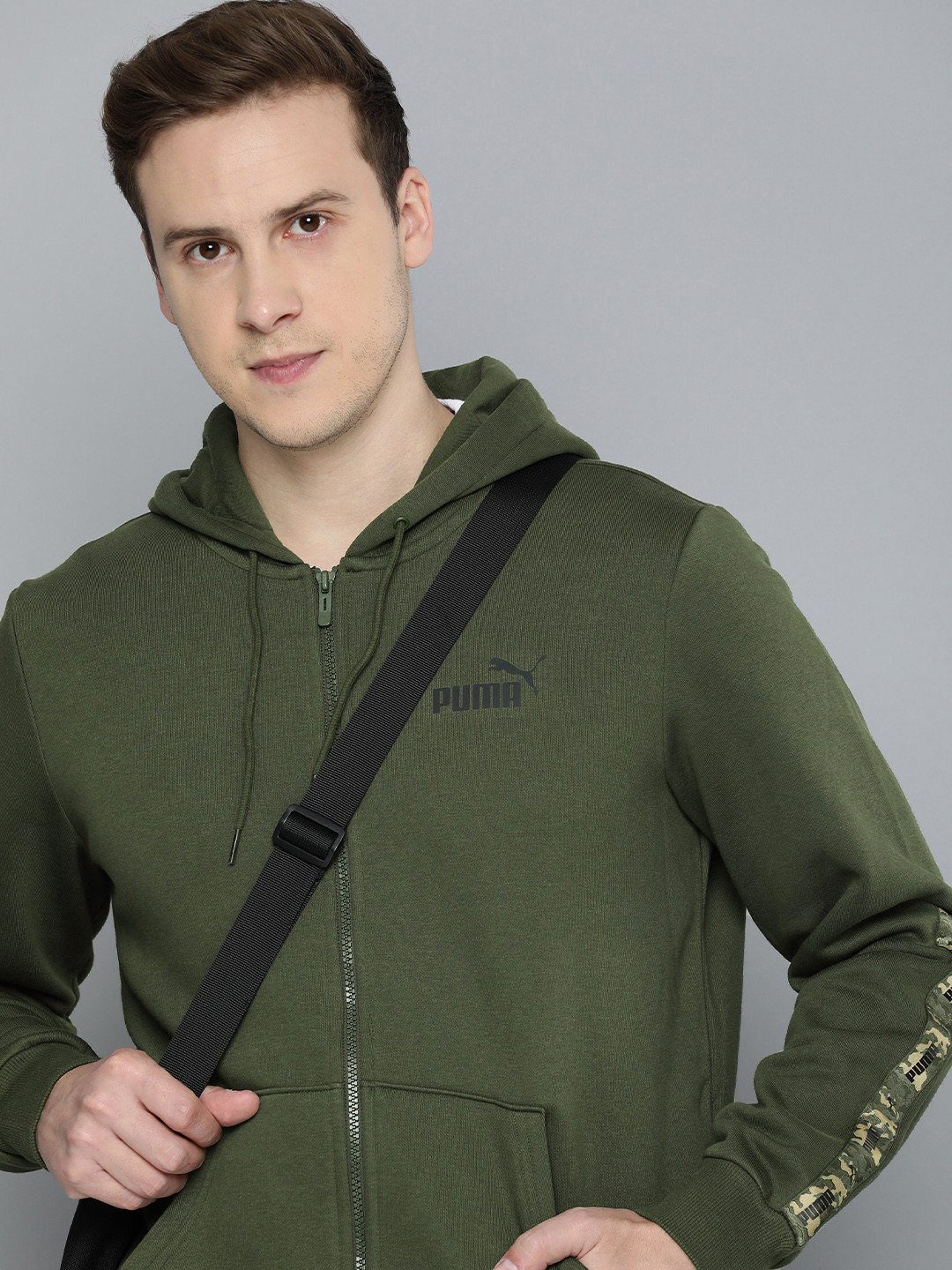 Puma ESS TAPE CAMO Outdoor Long Sleeves Hooded Tailored Jacket
