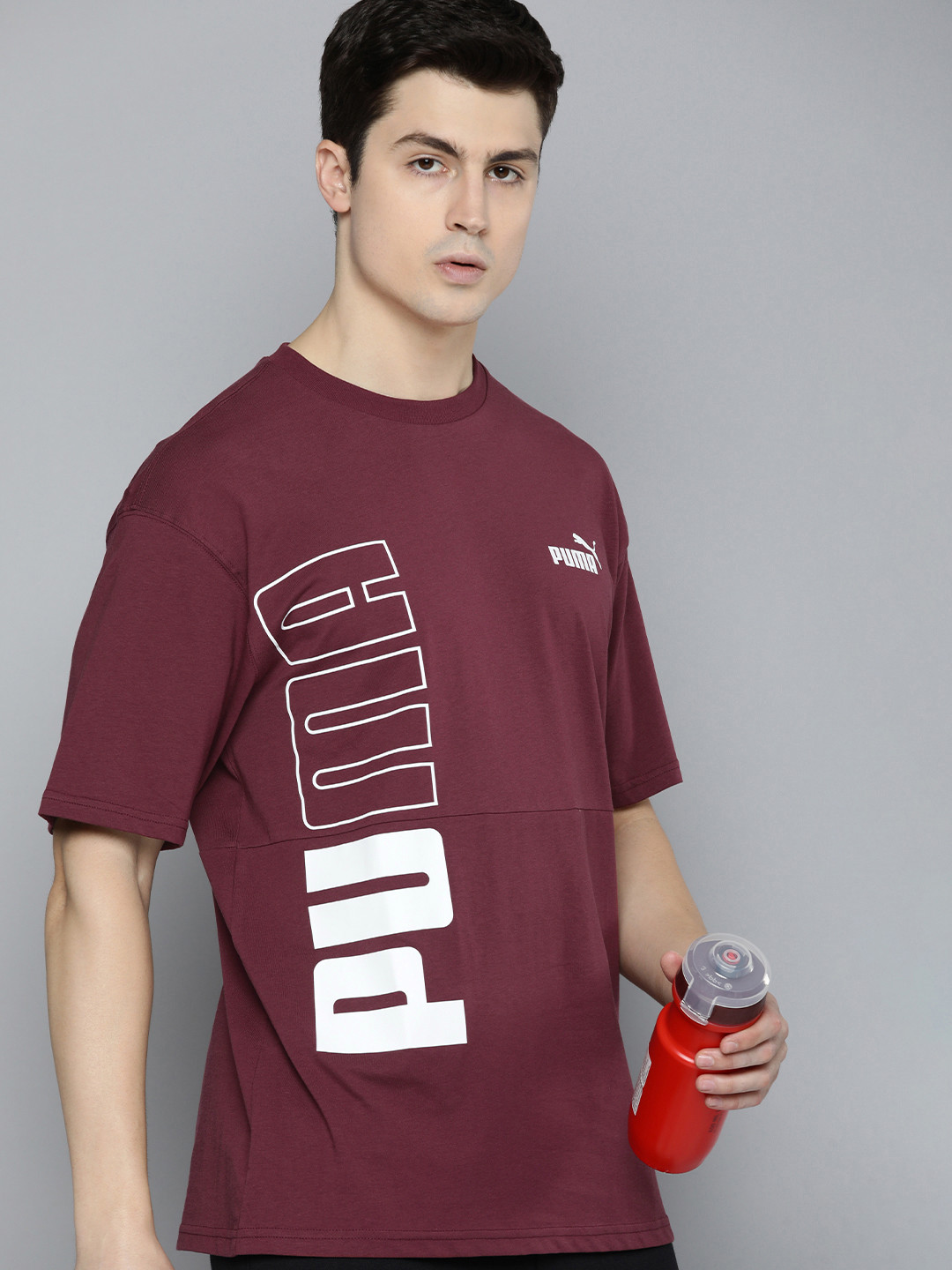 Puma Power Typography Printed Pure Cotton T-shirt