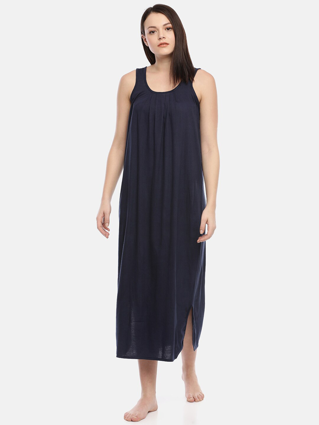 GOLDSTROMS Scoop Neck Pure Cotton Maxi Night Slip Dress