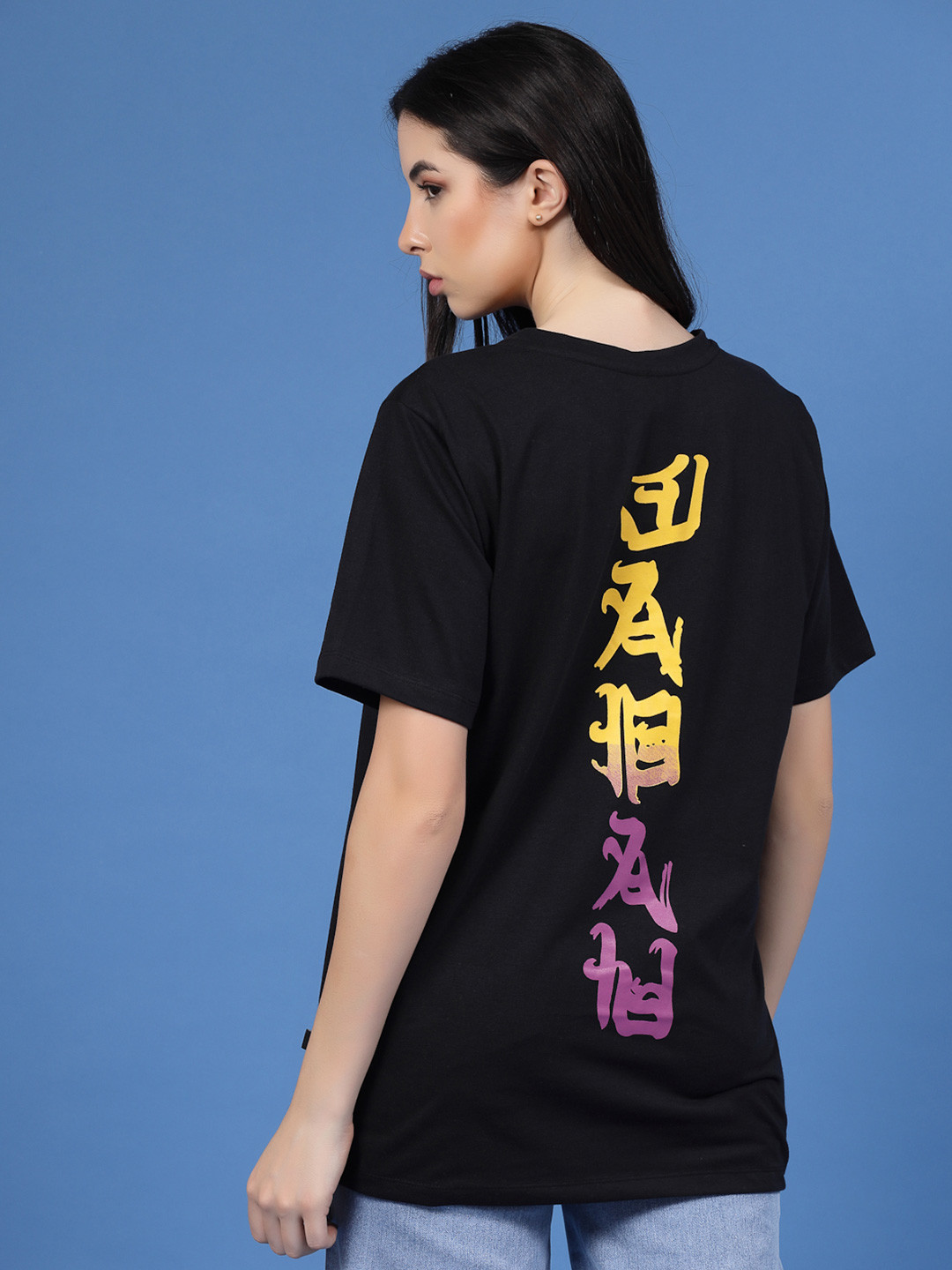 Rigo Typogarphy Printed Oversized Cotton T-Shirt