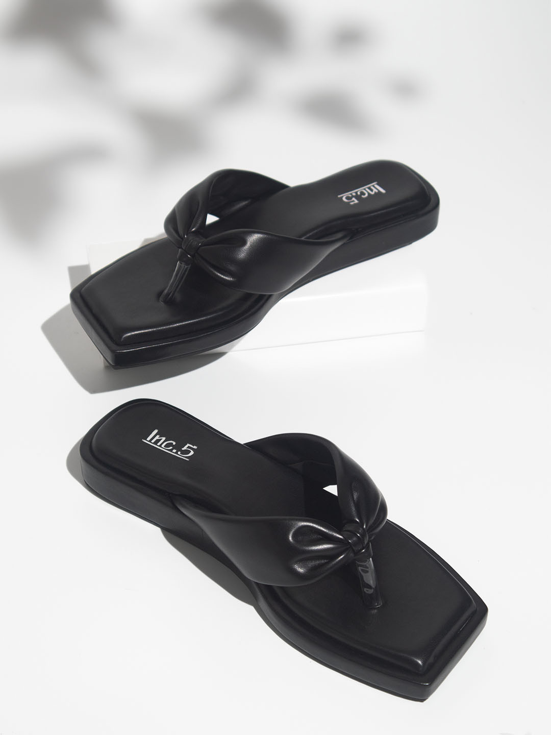 Inc 5 No Back Strap Open Toe Flats