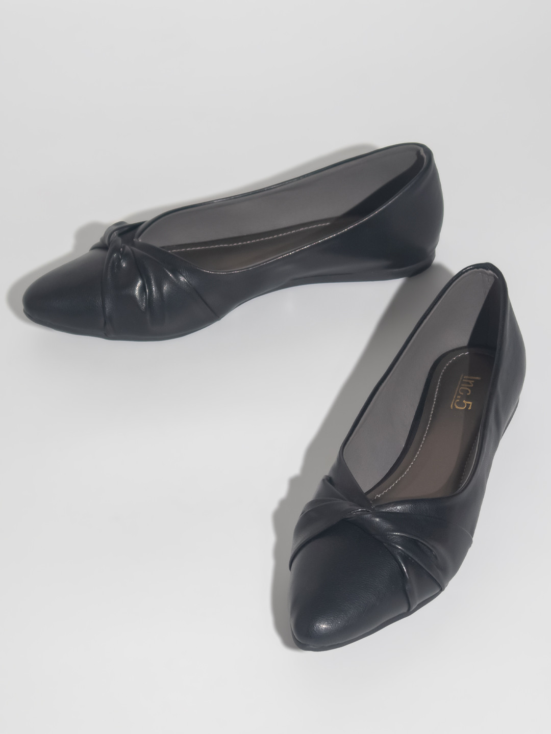 Inc 5 Pointed Toe Twisted Work Ballerinas