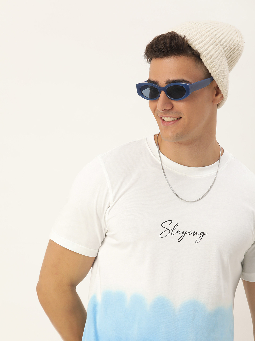 Harvard Tie and Dye With Ombre Effect Round Neck Short Sleeves Casual T-shirt