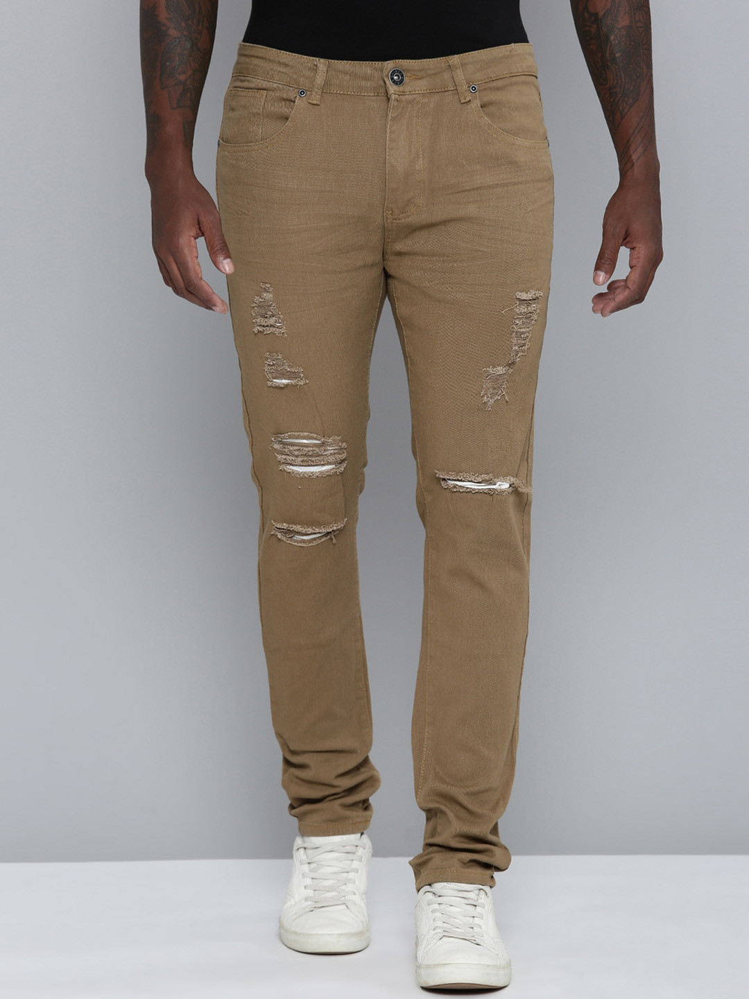 WAIMEA Men Hollywood Slim Fit Slash Knee Stretchable Jeans