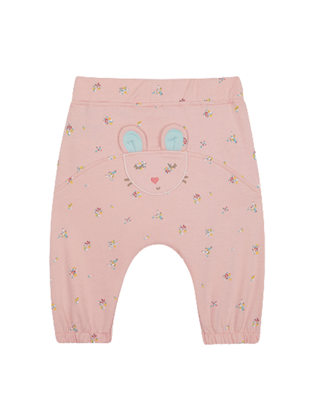 mothercare Infants Kids Mid Rise Floral Printed Cotton Joggers