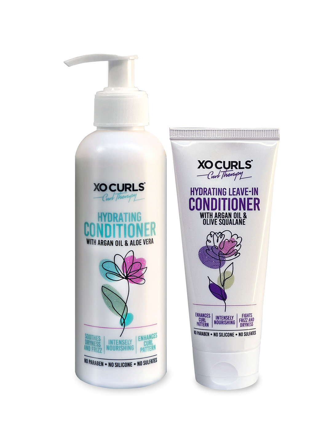 XO CURLS Curls Therapy Set Of 2 Hydrating Conditioner -250ml & Leave-In Conditioner-100ml