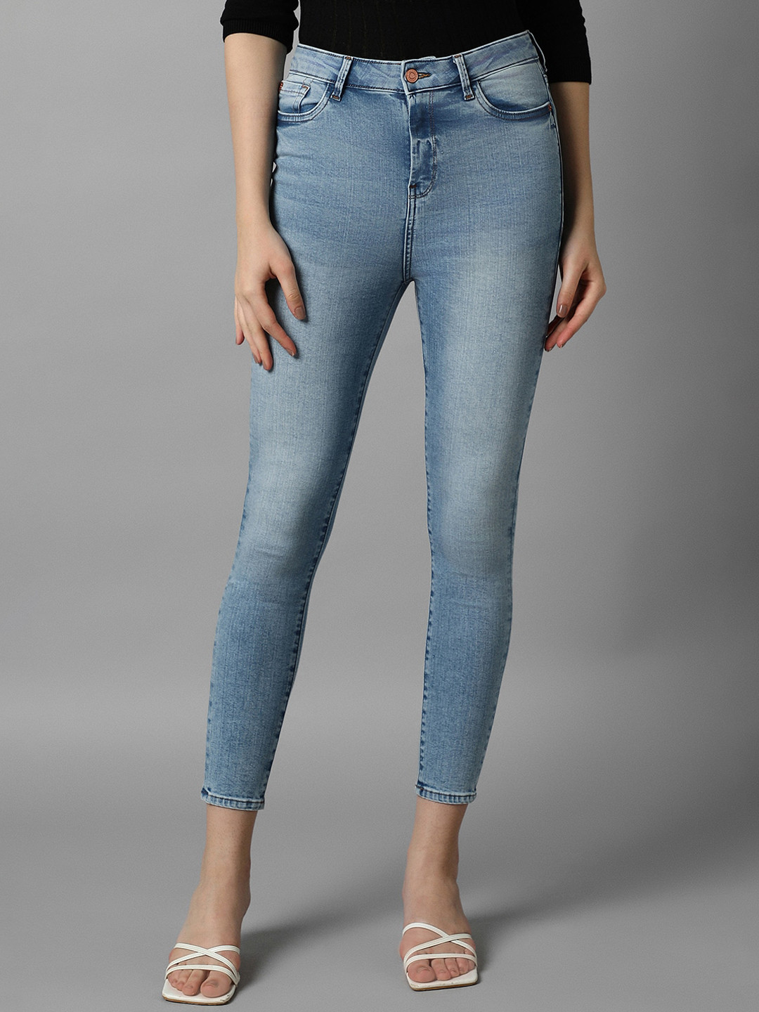 Allen Solly Skinny Fit Mid-Rise Clean Look Light Fade Stretchable Jeans