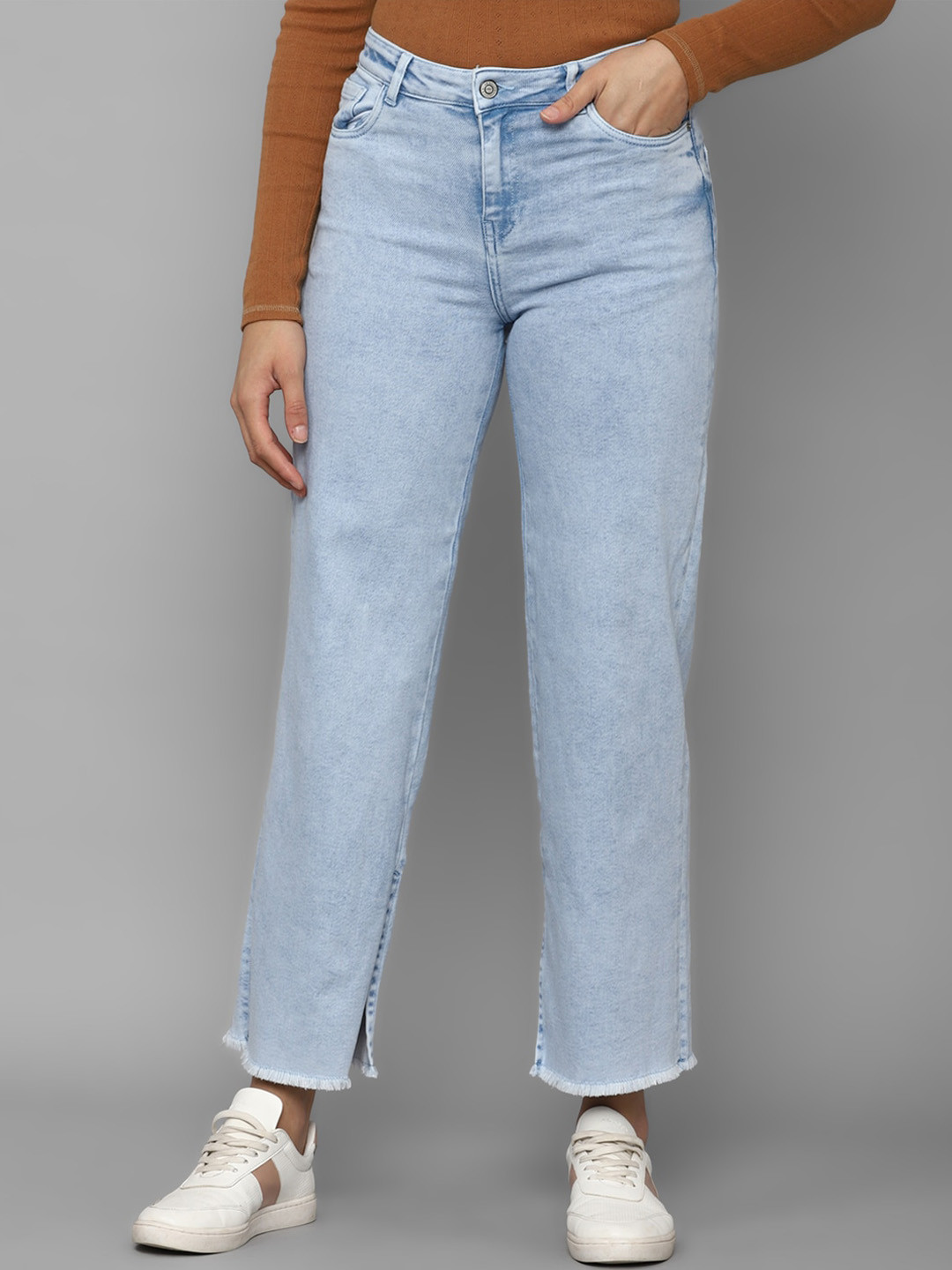 Allen Solly Mid-Raise Clean Look Heavy Fade Stretchable Jeans