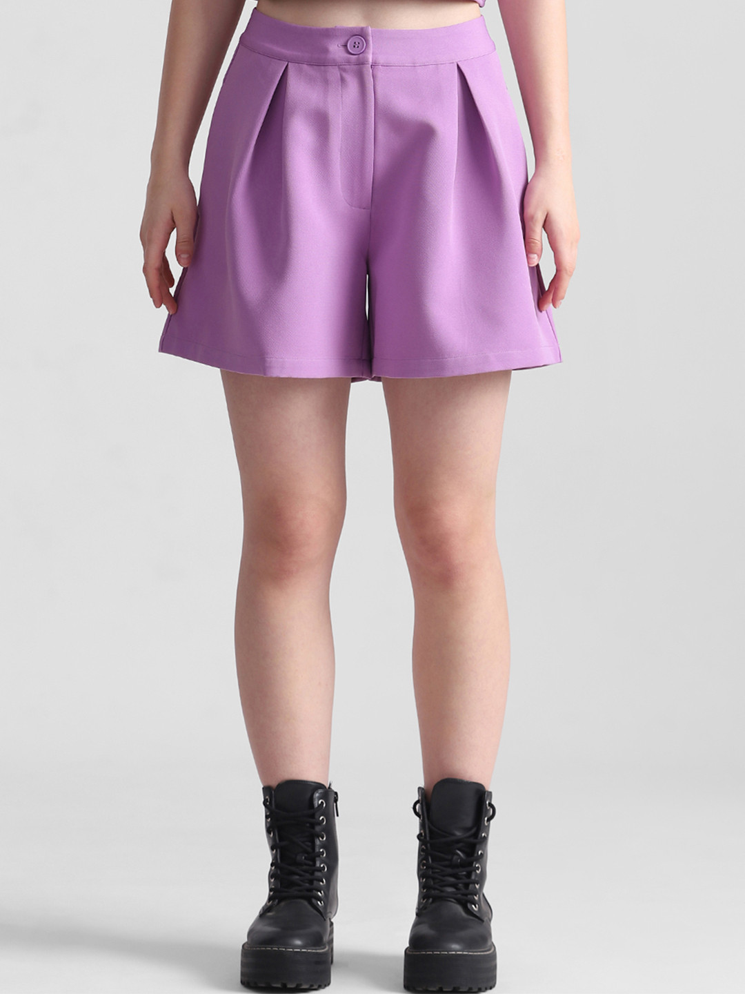 ONLY Women High-Rise Above Knee Regular Shorts