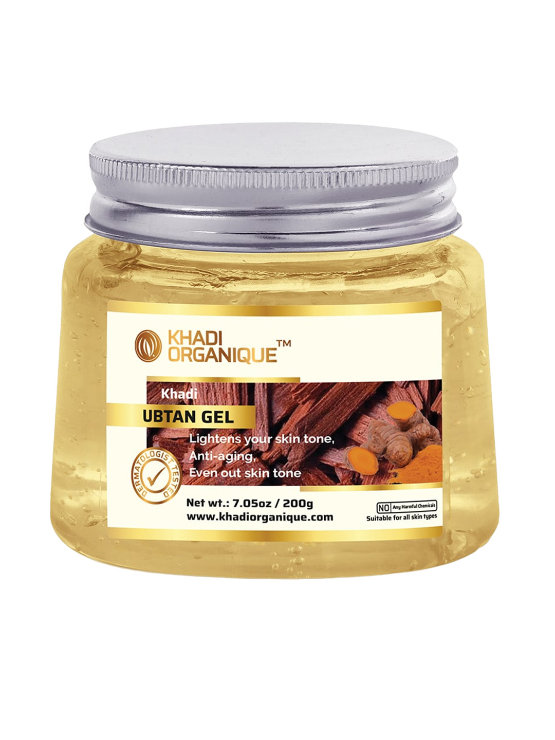 Khadi Organique Natural Ubtan Gel For Skin Brightening & Tan Removal - 200 Gm