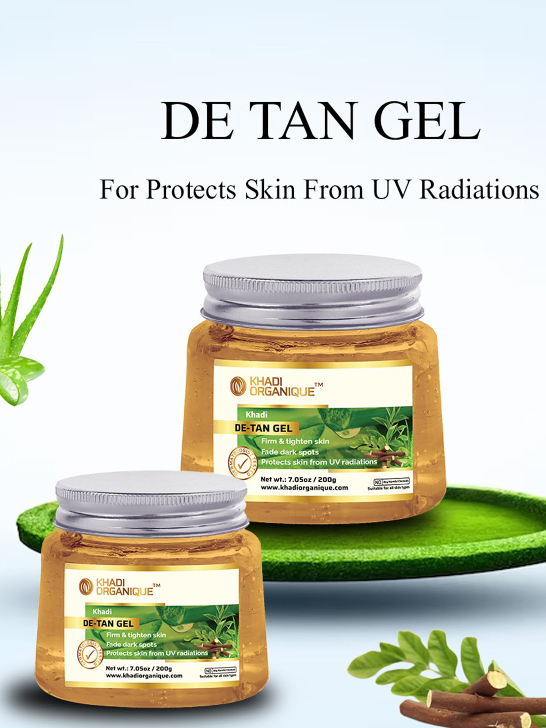 Khadi Organique De Tan Face Massage Gel - 200g