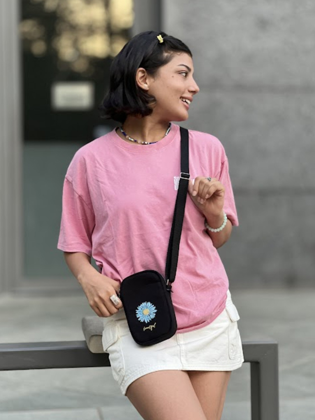 EcoRight Beautiful Flower Cotton Mobile Sling Bag