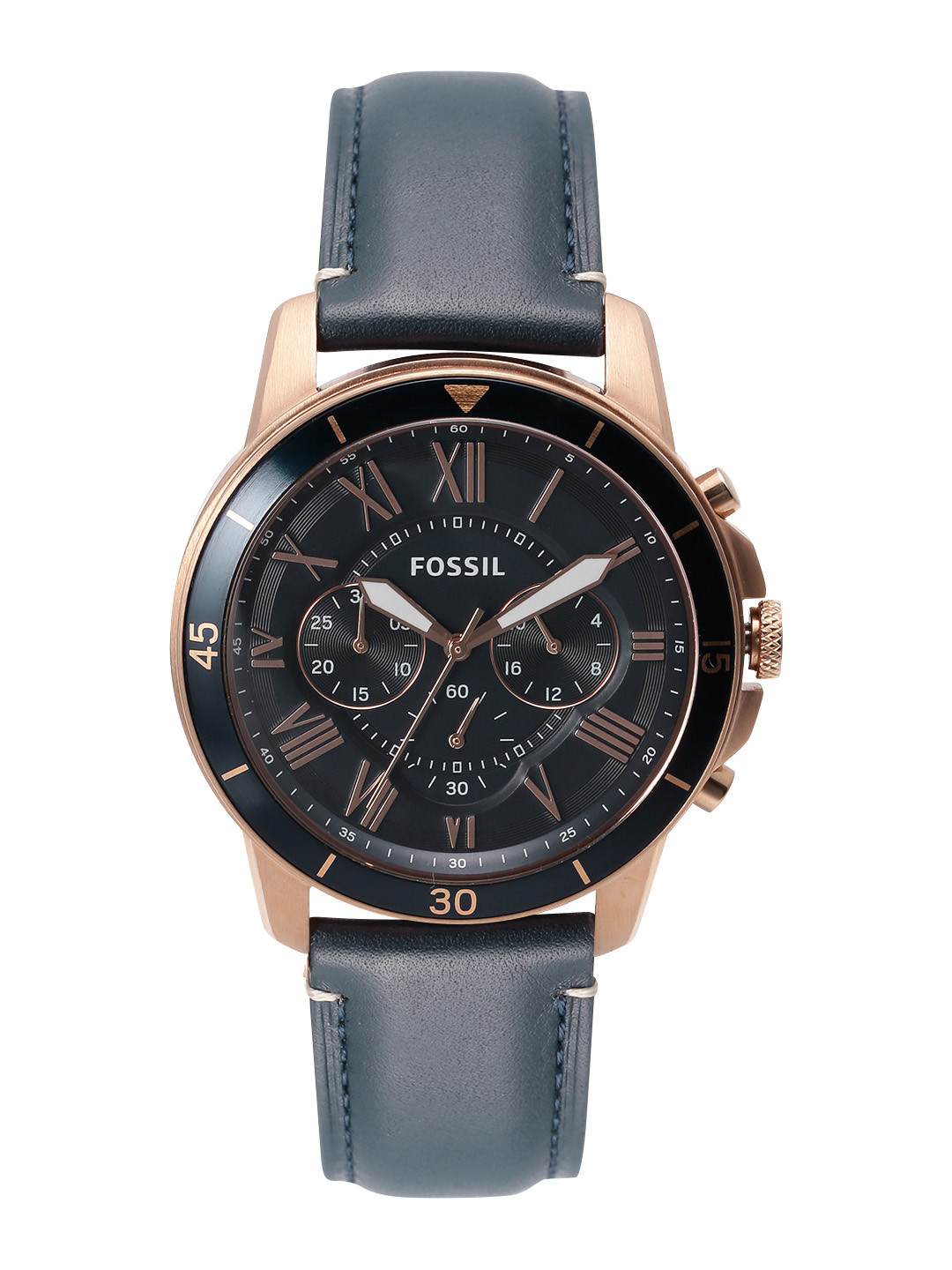 Fossil Men Navy Chronograph Dial Watch 
