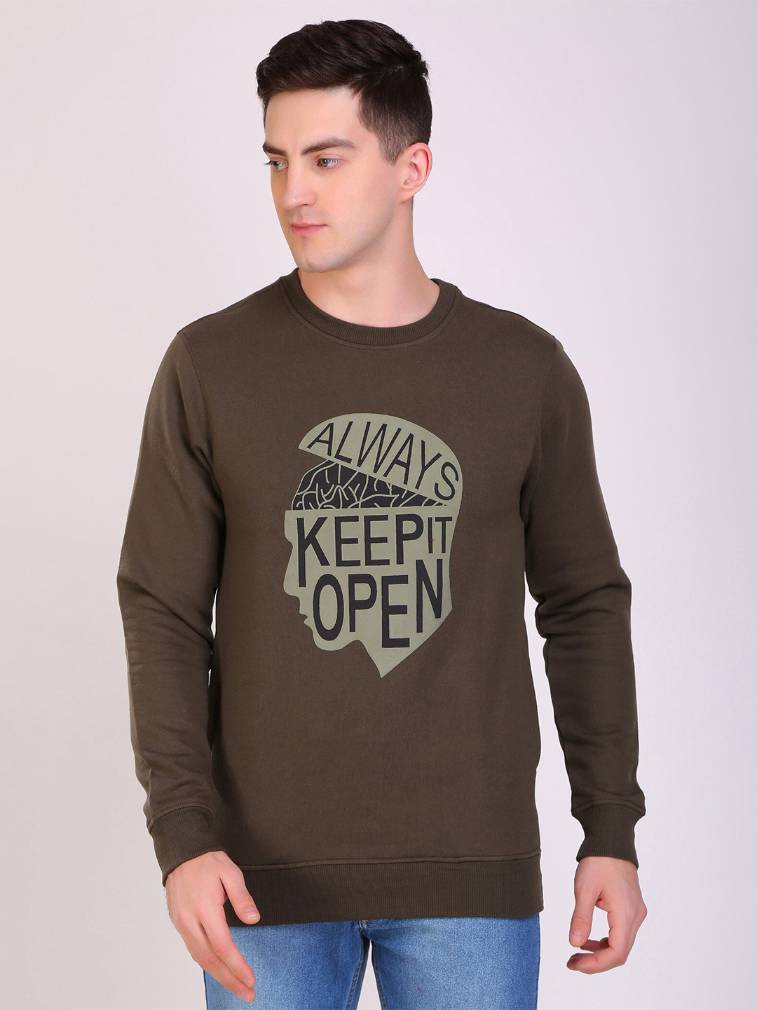 HiFlyers Printed Long Sleeves Fleece Sweatshirt
