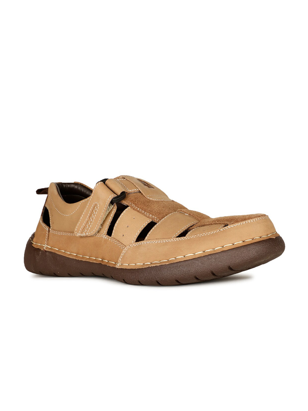 Hush Puppies Leather Velcro Shoe-Style Sandals