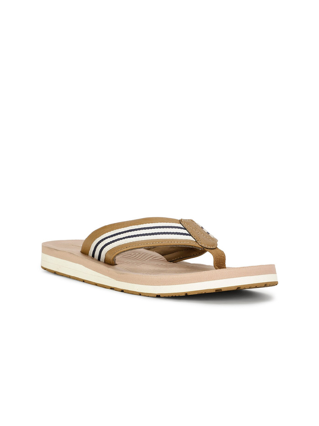 Bata Men Striped Thong Flip-Flops
