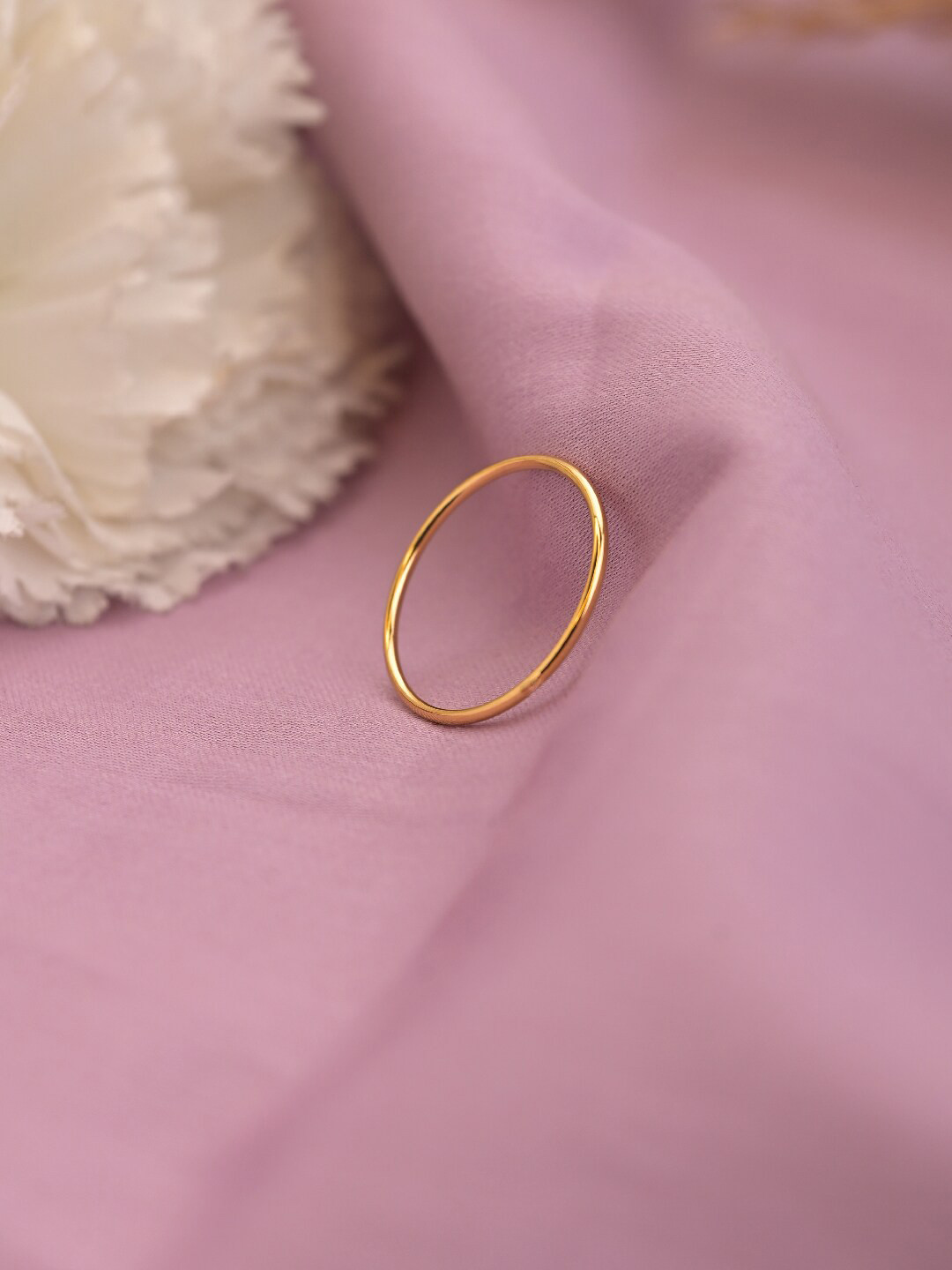 PALMONAS Gold-Plated Stainless Steel Finger Ring