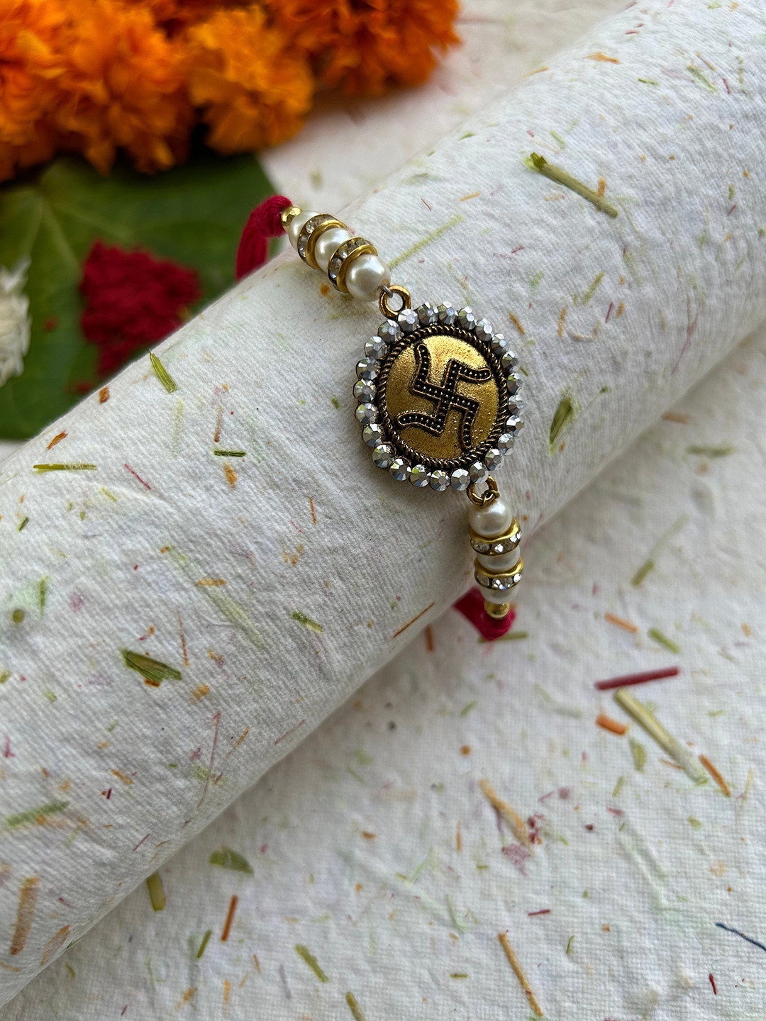 FIROZA Swastika Sacred Rakhi