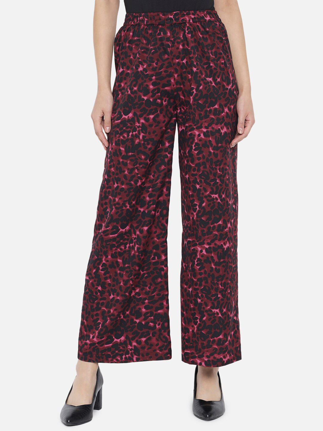 BAESD Animal Printed Straight Fit Palazzos