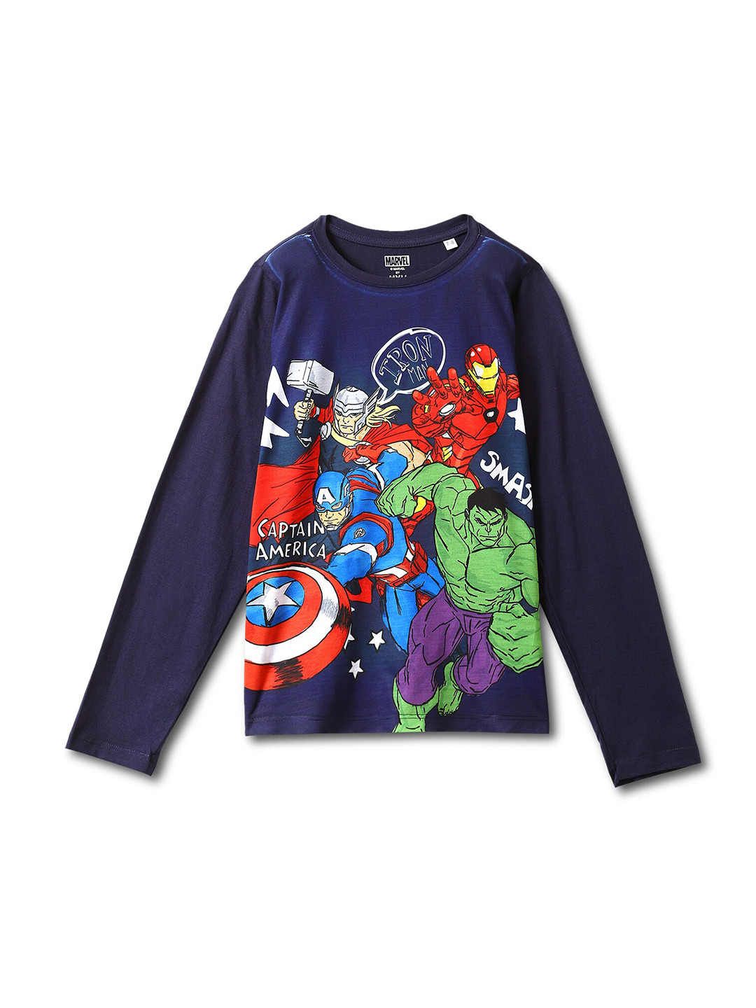 Wear Your Mind Avengers Printed Full Sleeve Casual  T-shirt