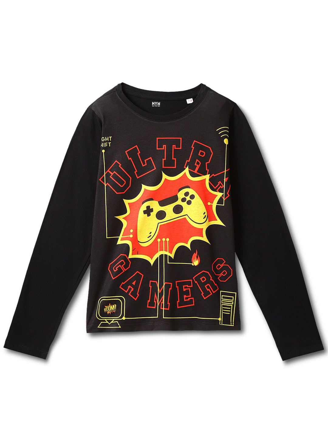 Wear Your Mind Graphic Printed Full Sleeve Casual T-shirt