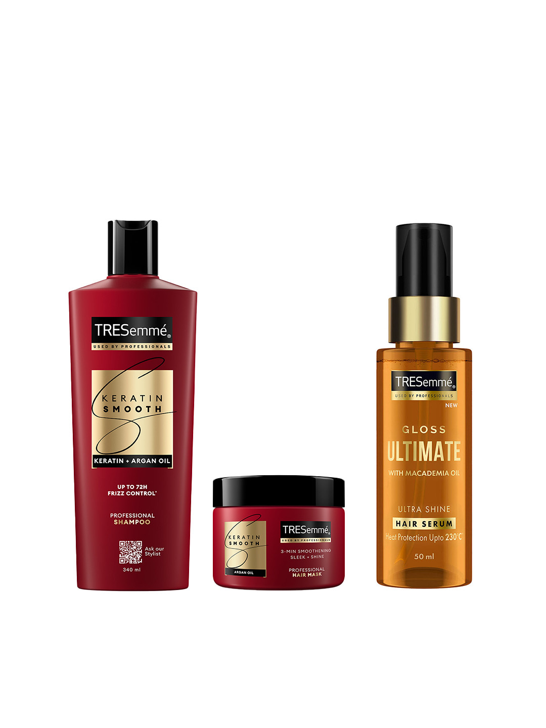 TRESemme Set of Keratin Smooth Pro Collection Shampoo+Hair Mask+Gloss Ultimate Hair Serum