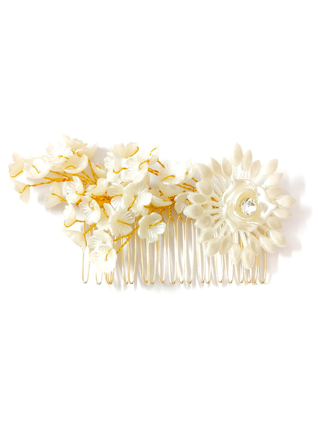 Hair Flare White Comb Pin