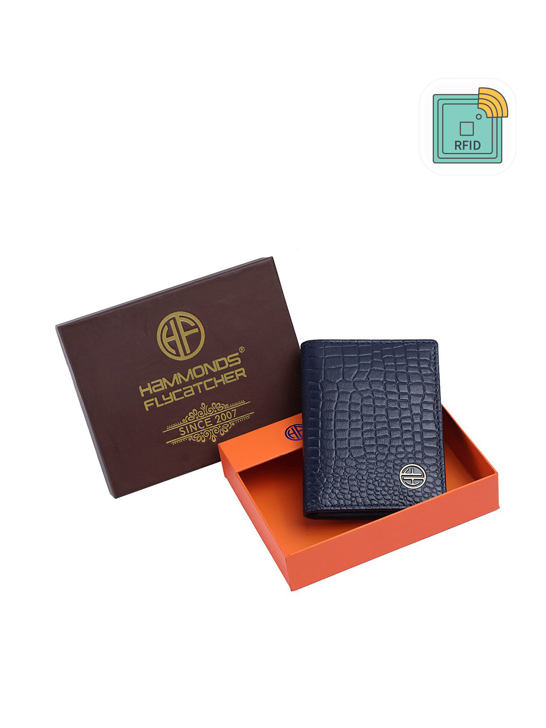 HAMMONDS FLYCATCHER Men Textured Leather Card Holder