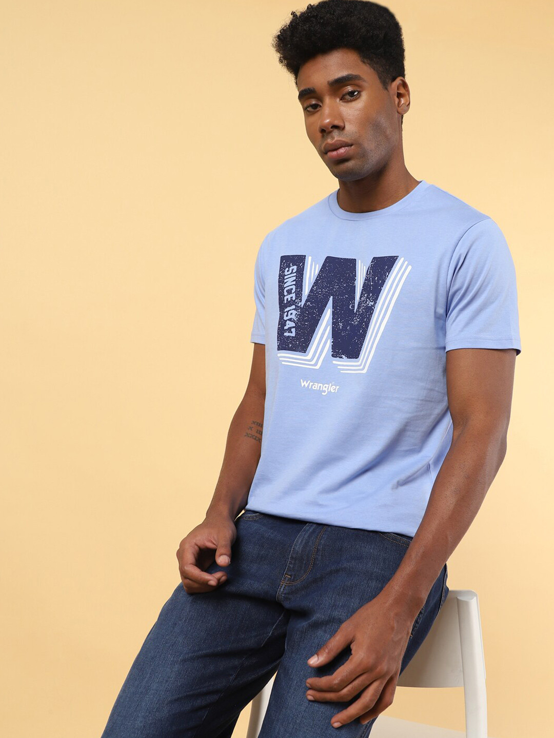 Wrangler Graphic Printed Short Sleeves Cotton T-shirt