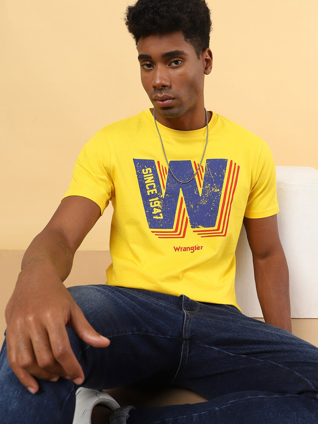 Wrangler Graphic Printed Short Sleeves Cotton T-shirt