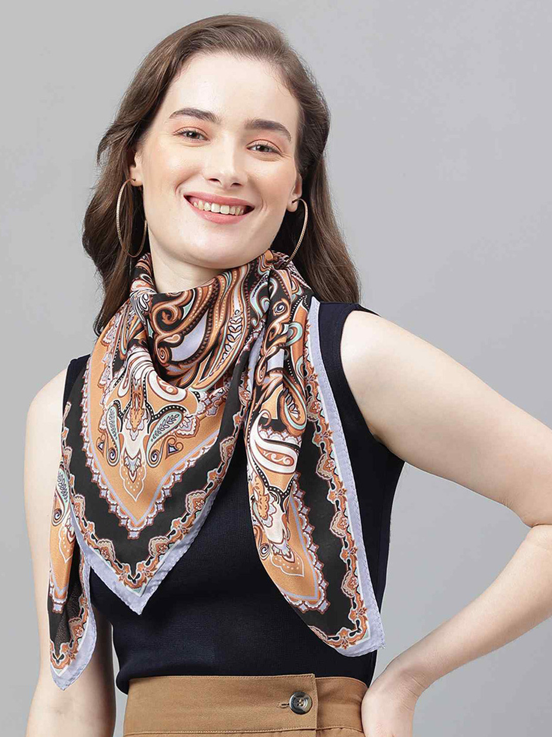 Tossido Paisley Printed Scarf & Scarf Bag Set
