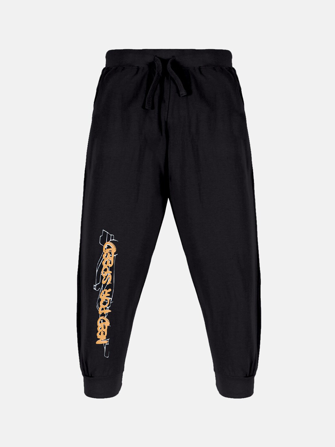 KiddoPanti Boys Need for Speed Printed Mid-Rise Pure Cotton Joggers