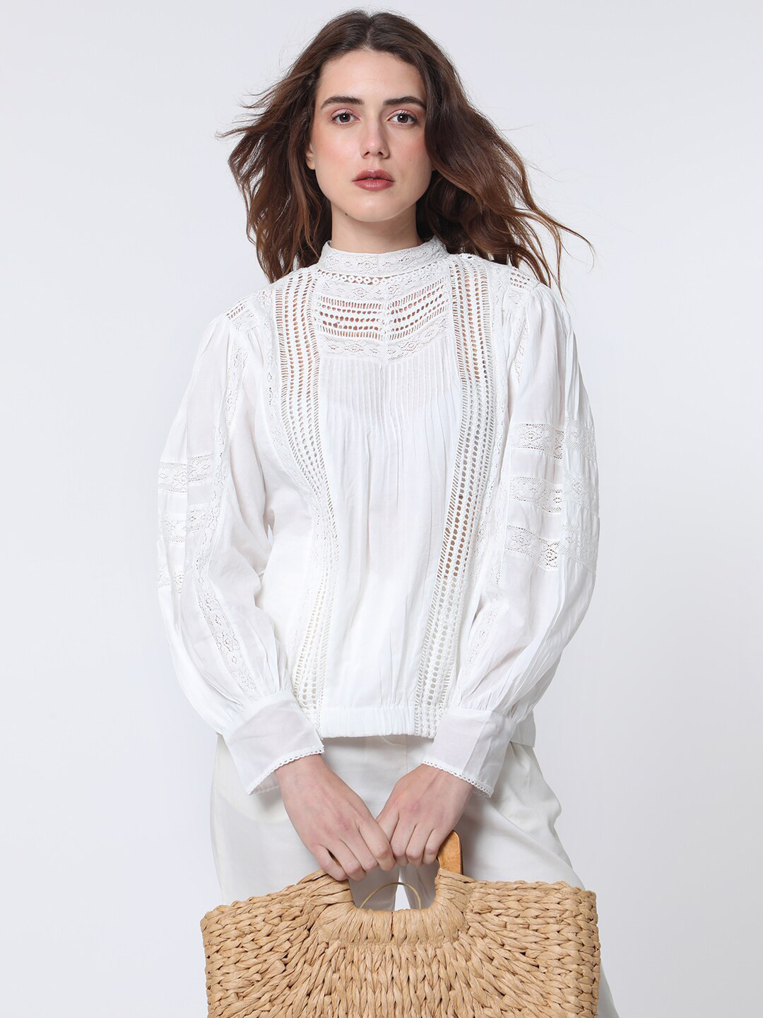 RAREISM Lacy Brunch Top