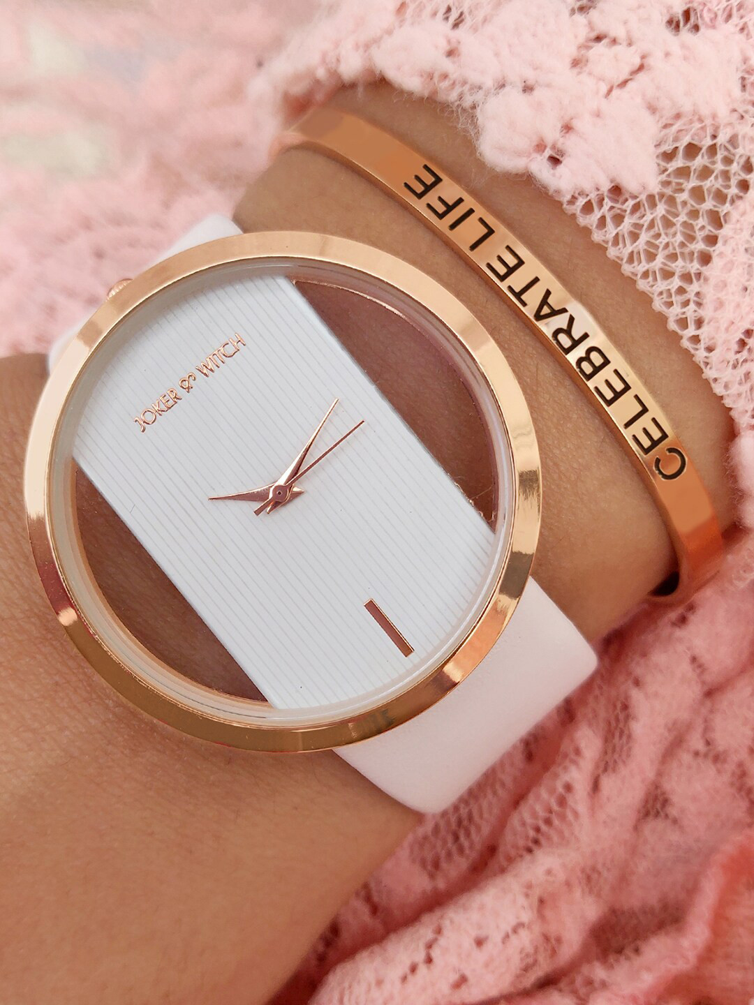 JOKER & WITCH Women Watch With Bracelet Stack JWBS522