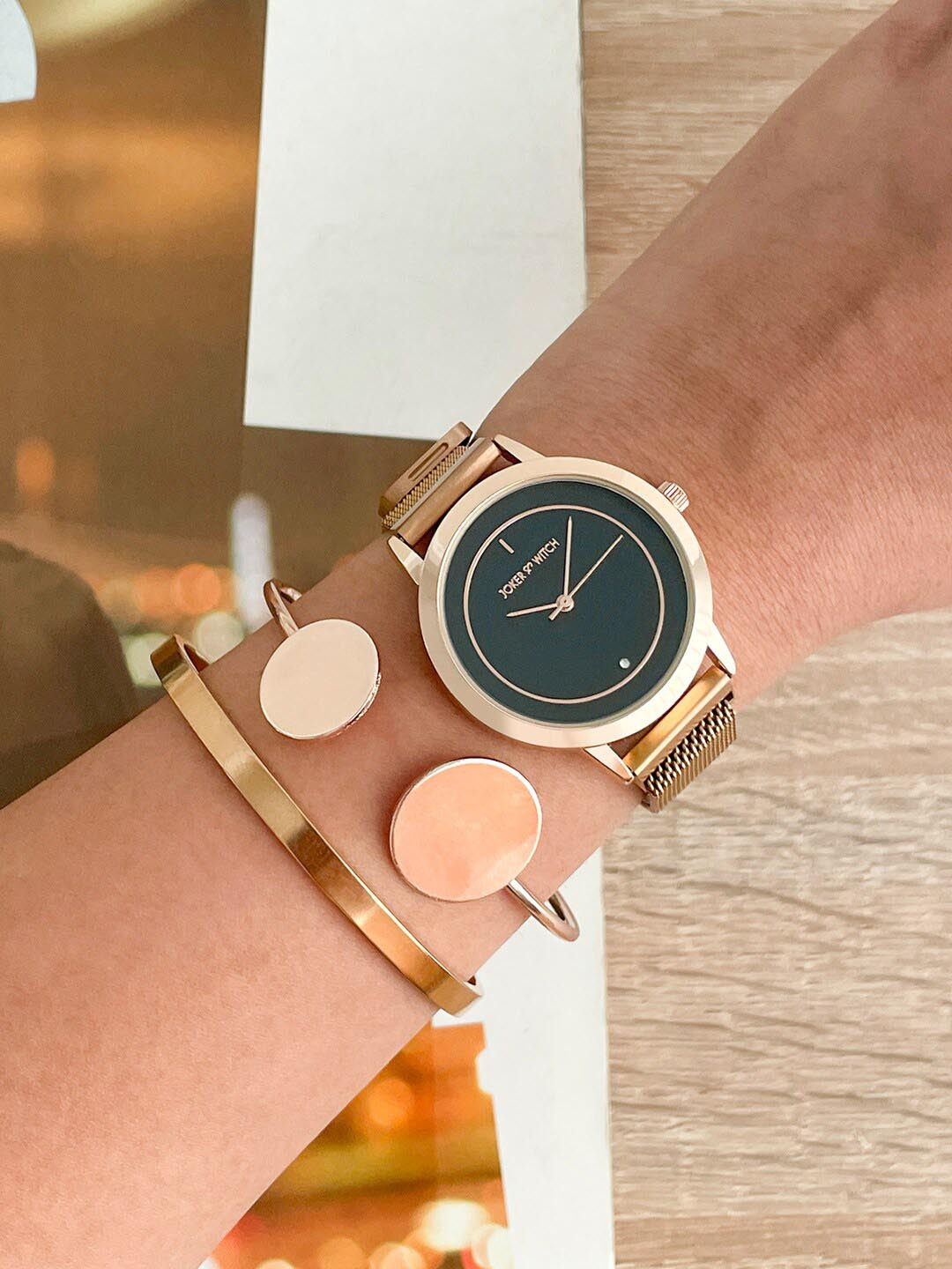 JOKER & WITCH Melora Women Watch And Bracelete Gift Set JWBS857