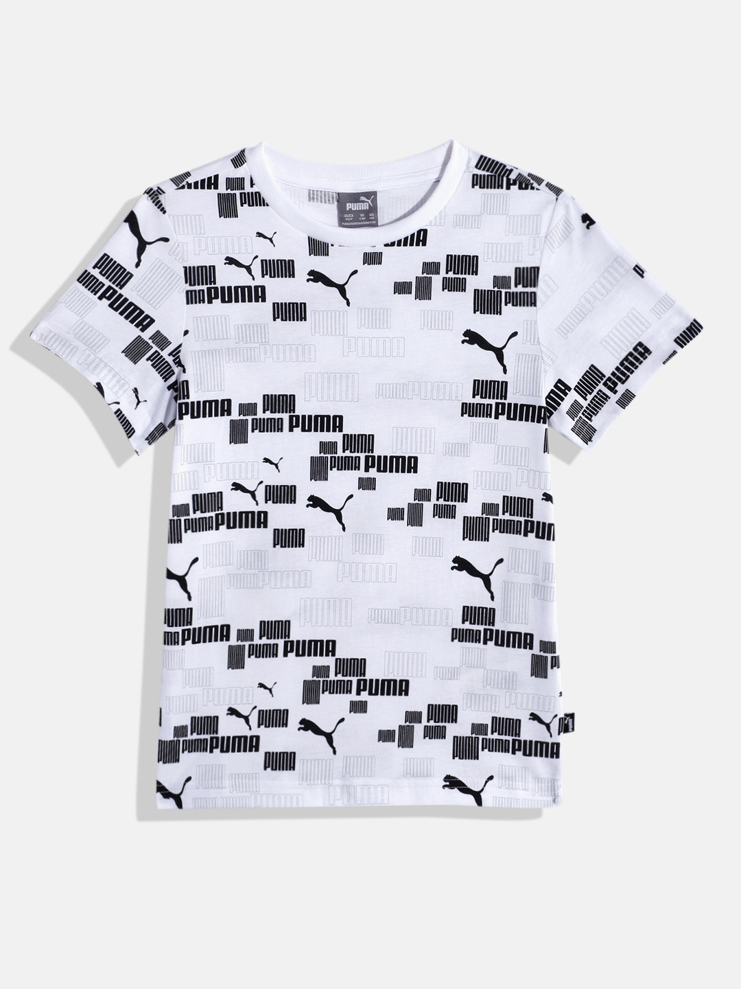 Puma Boys Brand Logo Printed Pure Cotton ESS+ T-shirt